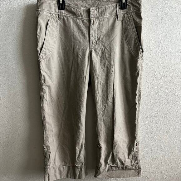 The North Face Women's Almatta Cropped Capri Khaki Pants Size 12 - Picture 2 of 12